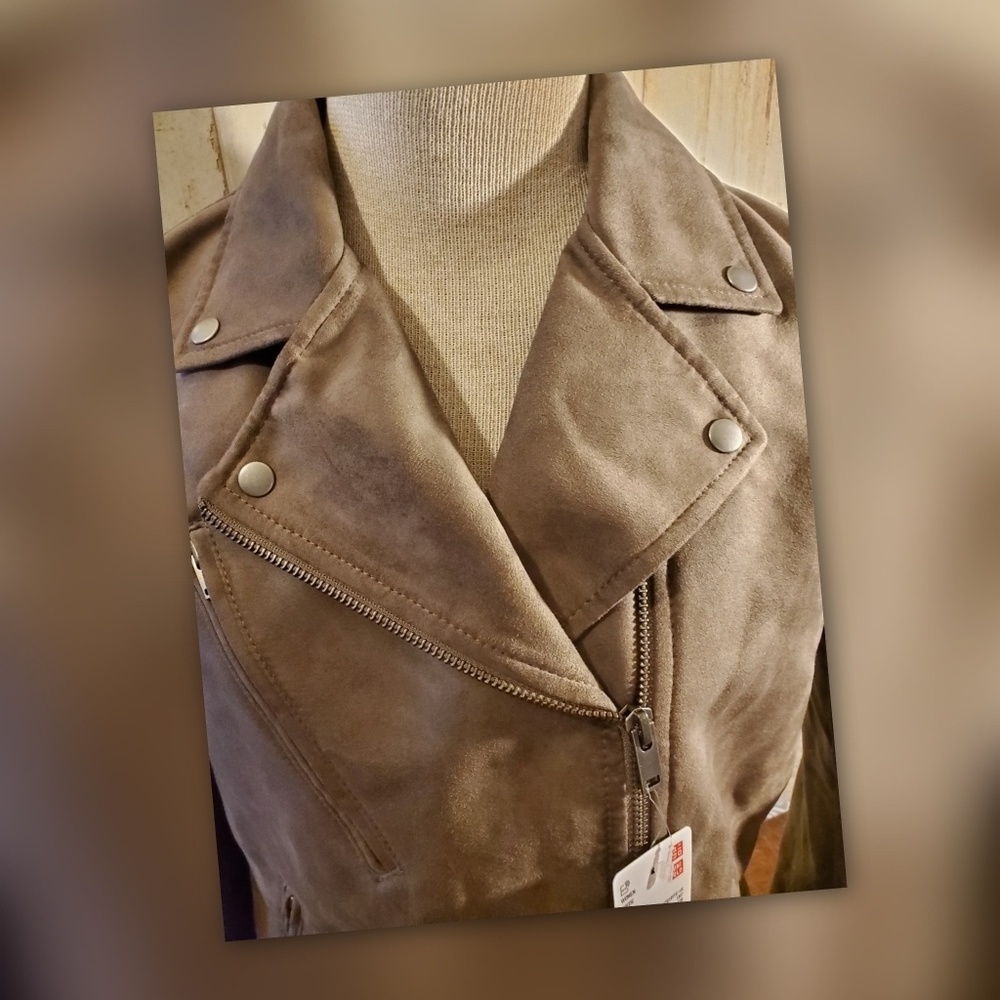 Womens suede riders jacket